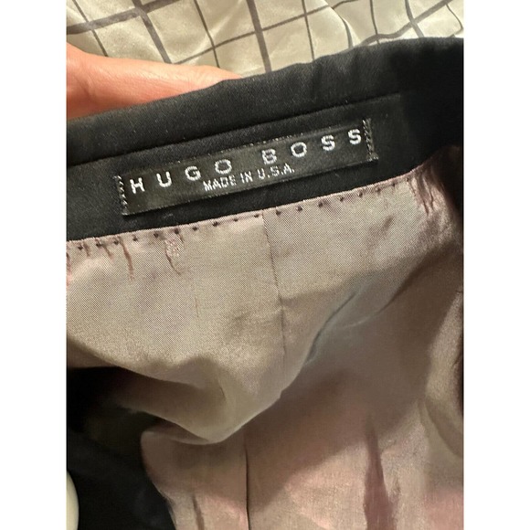 Hugo Boss Black Blazer Men's Sz 44L Virgin Wool Sport Coat Formal suit Jacket - Picture 7 of 11